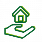 Логопедический центр "Берегиня" рука держит дом